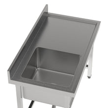 Load image into Gallery viewer, Stainless Steel One Compartment Commercial Sink with Right Drainboard Kitchen Sinks Living and Home