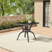 Load image into Gallery viewer, Black Cast Aluminium Square Outdoor Dining Table Garden Dining Tables Living and Home