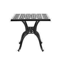 Load image into Gallery viewer, Black Cast Aluminum Outdoor Dining Table Garden Dining Tables Living and Home