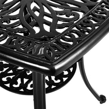 Load image into Gallery viewer, Square Cast Aluminum Outdoor Bistro Table Black Garden Dining Tables Living and Home