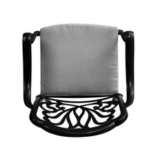 Load image into Gallery viewer, Set of 2 Outdoor Cast Aluminum Dining Chairs with Cushions Garden Seating Living and Home