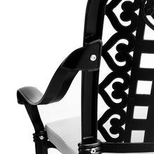 Load image into Gallery viewer, Set of 2 Outdoor Dining Chairs with Cushions Cast Aluminum Garden Seating Living and Home