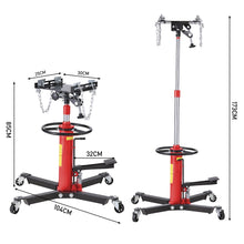 Load image into Gallery viewer, 104 cm Wide 2 Stage 0.5 Ton Hydraulic Transmission Jack Cranes Living and Home red