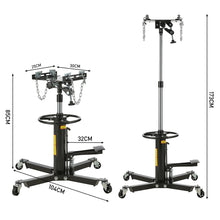 Load image into Gallery viewer, 104 cm Wide 2 Stage 0.5 Ton Hydraulic Transmission Jack Cranes Living and Home black