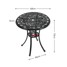 Load image into Gallery viewer, Round Patio Dining Table with Umbrella Hole