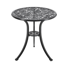 Load image into Gallery viewer, 3pcs Black Cast Aluminum Bistro Table and Chairs Set Garden Dining Sets Living and Home