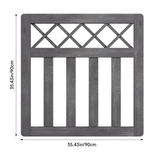 Load image into Gallery viewer, 3 x 3 ft Outdoor Cross Top Wooden Garden Gate Pedestrian Fence Yard Door