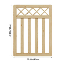 Load image into Gallery viewer, 3 x 4 ft Outdoor Cross Top Wooden Garden Gate Pedestrian Fence Yard Door