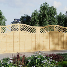 Load image into Gallery viewer, 6x4ft Lattice Top Wooden Garden Fence Panel