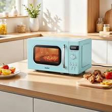 Load image into Gallery viewer, 800W 20L Retro Microwave Oven with LED Display - Pastel Green