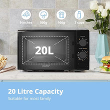 Load image into Gallery viewer, 700W 20L Countertop Microwave Oven with Dual Knob