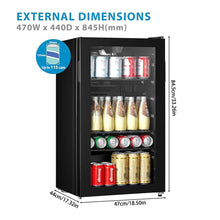 Load image into Gallery viewer, 93L Under Counter Beer and Drinks Fridge