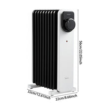 Load image into Gallery viewer, 2000W 9-Fin Oil Filled Radiator Electric Heater