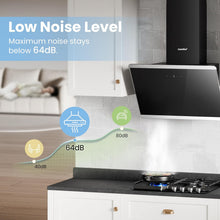 Load image into Gallery viewer, 60CM Wall-mounted 3-Speed Angled Cooker Hood with Touch Screen