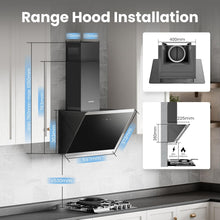 Load image into Gallery viewer, 60CM Wall-mounted 3-Speed Angled Cooker Hood with Touch Screen