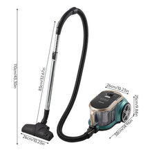Load image into Gallery viewer, 800W Bagless Canister Vacuum Cleaner with Cyclone System & 2.2L Dust Container