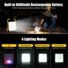 Load image into Gallery viewer, 8.5W Portable Rechargeable LED Floodlight Work Light - 6500K