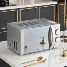 Load image into Gallery viewer, 700W 20L Stainless Steel Microwave 6 Power Levels with Defrost Function, Freestanding