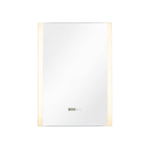 Load image into Gallery viewer, Anti-Fog Aluminum LED Touch Switch Bathroom Vanity Mirror with Clock Bathroom Mirrors Living and Home