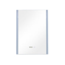 Load image into Gallery viewer, Anti-Fog Aluminum LED Touch Switch Bathroom Vanity Mirror with Clock Bathroom Mirrors Living and Home