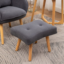 Load image into Gallery viewer, 107cm Height Velvet Wingback Lounge Armchair and Footstool Wingback Chairs Living and Home