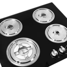 Load image into Gallery viewer, Black Tempered Glass 2/4-Burner Gas Cooktop Gas Cooktops Living and Home
