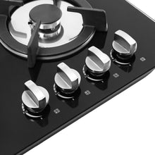 Load image into Gallery viewer, Black Tempered Glass 2/4-Burner Gas Cooktop Gas Cooktops Living and Home