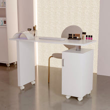 Load image into Gallery viewer, Rolling Manicure Salon Station with Storage