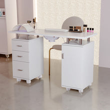 Load image into Gallery viewer, Professional Mobile Manicure Table Nail Desk with Dust Collector