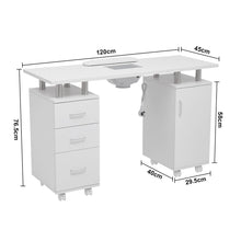 Load image into Gallery viewer, Professional Mobile Manicure Table Nail Desk with Dust Collector