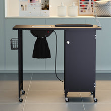 Load image into Gallery viewer, Complete Manicure Table Black 4 Trays & Lamp With Dust Collector