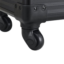 Load image into Gallery viewer, 3 in 1 Rose Gold/Black Portable Cosmetic Travel Case with Wheels Makeup Organizers Living and Home