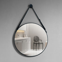 Load image into Gallery viewer, Retro Round Hanging Mirror with Adjustable Leather Strap Living and Home