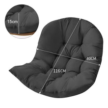 Load image into Gallery viewer, Thick Hanging Egg Swing Chair Cushion Black/Dark Grey/Light Grey Living and Home