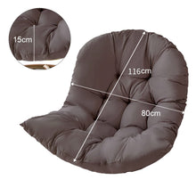 Load image into Gallery viewer, Thick Hanging Egg Swing Chair Cushion Black/Dark Grey/Light Grey Living and Home