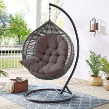 Load image into Gallery viewer, Thick Hanging Egg Swing Chair Cushion Black/Dark Grey/Light Grey Living and Home Dark Grey