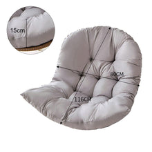 Load image into Gallery viewer, Thick Hanging Egg Swing Chair Cushion Black/Dark Grey/Light Grey Living and Home