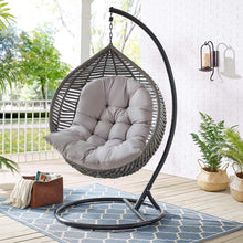 Load image into Gallery viewer, Thick Hanging Egg Swing Chair Cushion Black/Dark Grey/Light Grey Living and Home Light Grey