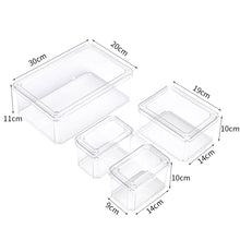 Load image into Gallery viewer, 4Pcs Transparent Refrigerator Bins Organizer Set