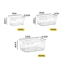 Load image into Gallery viewer, 3Pcs Transparent Stackable Bento Lunch Box Set