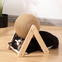 Load image into Gallery viewer, V-Shaped Wooden Cat Scratcher Ball: Fun and Functional Claw Care Living and Home