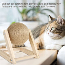 Load image into Gallery viewer, V-Shaped Wooden Cat Scratcher Ball: Fun and Functional Claw Care Living and Home