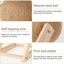 Load image into Gallery viewer, V-Shaped Wooden Cat Scratcher Ball: Fun and Functional Claw Care Living and Home