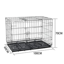 Load image into Gallery viewer, Reinforced Black Pet Cage for Medium to Small Dogs, Cats, and Rabbits Living and Home