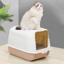 Load image into Gallery viewer, Large Hooded Top Entry Cat Litter Box with Scoop Living and Home