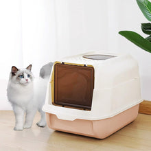 Load image into Gallery viewer, Large Hooded Top Entry Cat Litter Box with Scoop Living and Home