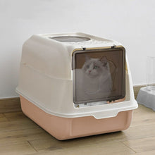 Load image into Gallery viewer, Large Hooded Top Entry Cat Litter Box with Scoop Living and Home