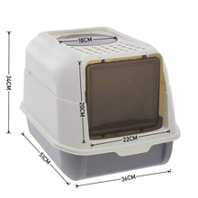 Load image into Gallery viewer, Large Hooded Top Entry Cat Litter Box with Scoop