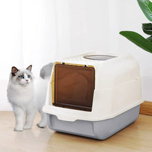Load image into Gallery viewer, Large Hooded Top Entry Cat Litter Box with Scoop Living and Home
