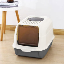 Load image into Gallery viewer, Large Hooded Top Entry Cat Litter Box with Scoop Living and Home